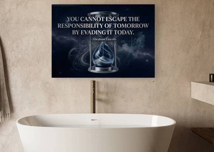 Responsibility Quote Hourglass Time Concept by Maxi Art