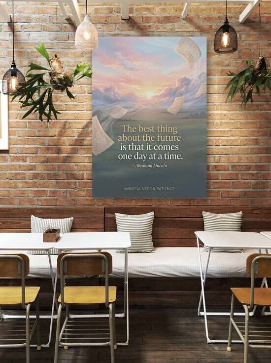 Inspirational Quote About Future and Time Management by Maxi Art