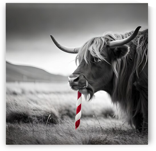 Christmas Critters Highland Cow II by Nina Haman Art Photography