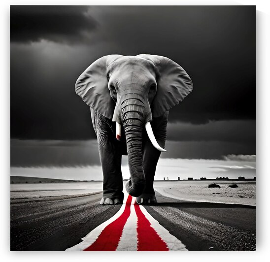Christmas Critters Elephant  by Nina Haman Art Photography
