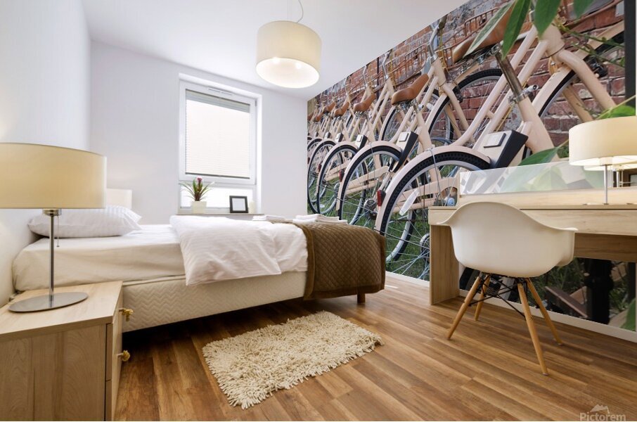 Peachy Bikes Mural print