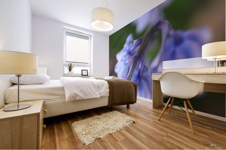 Periwinkle Pedals Mural print