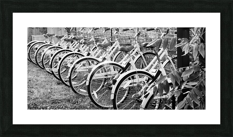 Bikes in a Row Picture Frame print