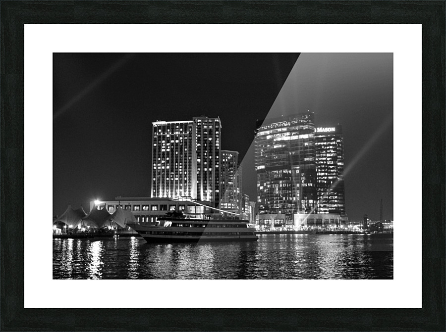 B&W Balitmore Lights Picture Frame print