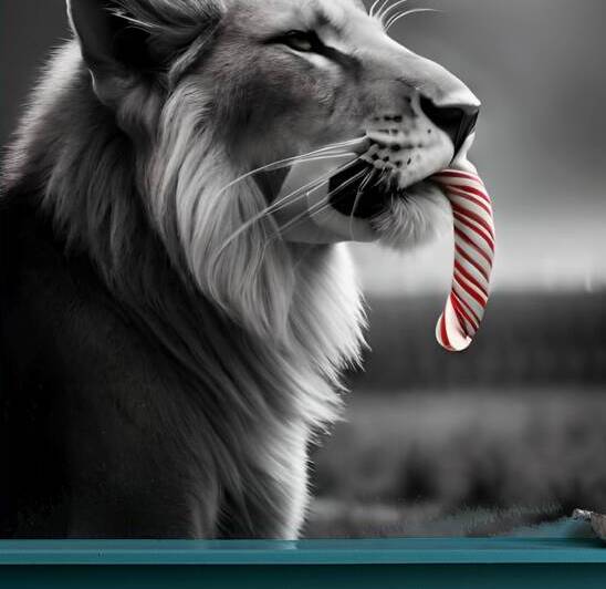 Christmas Critters Lion by Nina Haman Art Photography