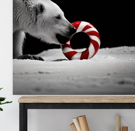 Christmas Critters Polar Bear II by Nina Haman Art Photography