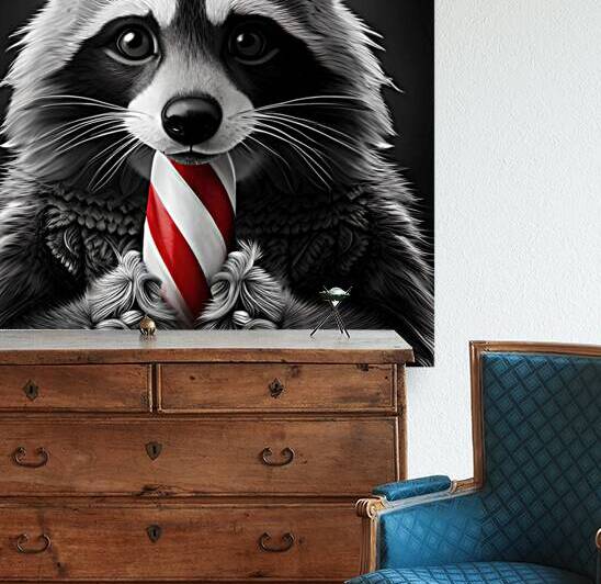 Christmas Critters Raccoon by Nina Haman Art Photography