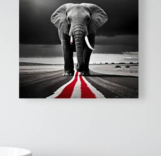 Christmas Critters Elephant  by Nina Haman Art Photography