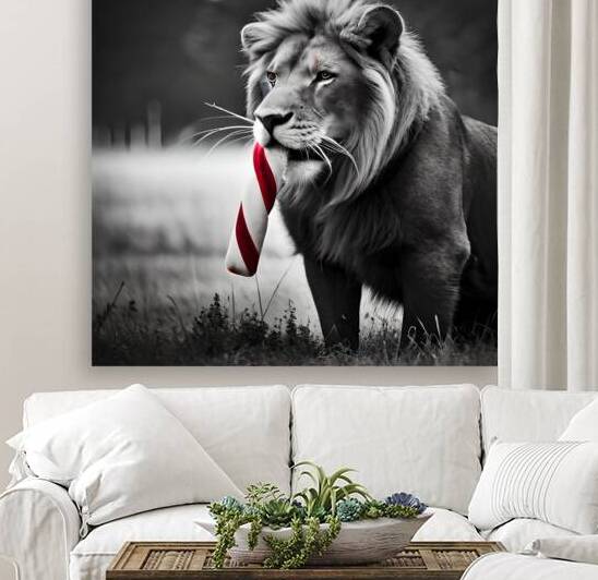 Christmas Critters Lion III by Nina Haman Art Photography