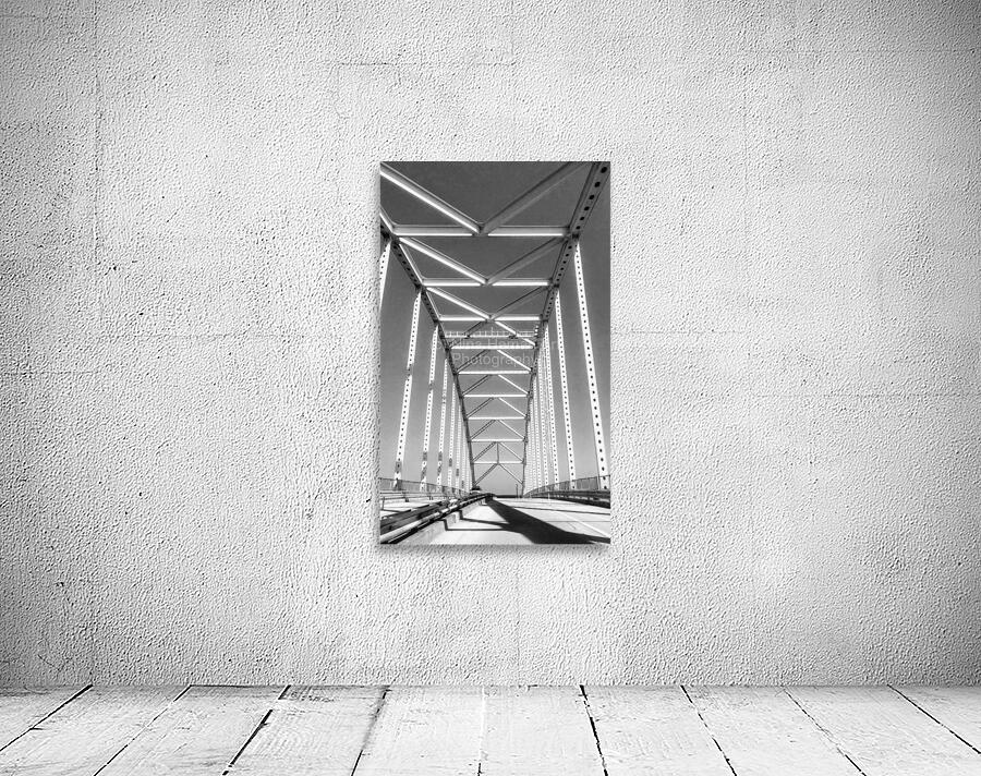 B&W Crossing a Bridge Wall Preview