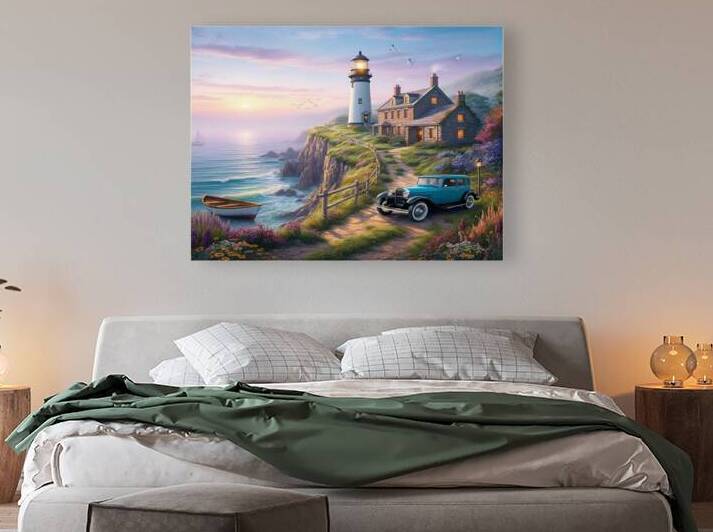 Coastal Serenity: Lighthouse Dreams and Vintage Charm by ahmed farhat