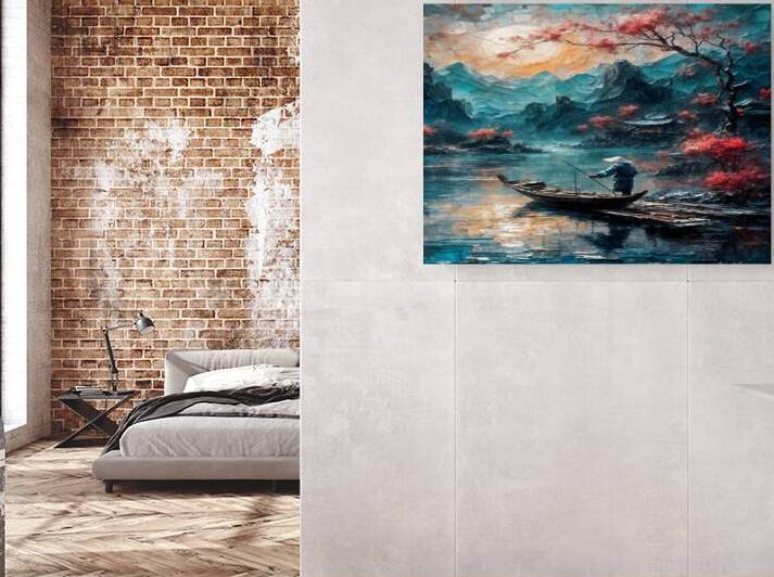 Serene River Journey: A Dreamlike Landscape of Tranquility by ahmed farhat