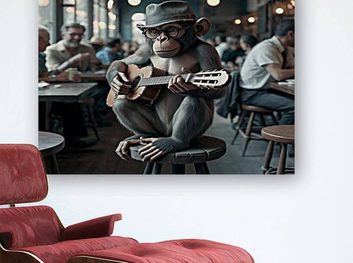 Melancholic Serenade: The Storytelling Monkey by ahmed farhat