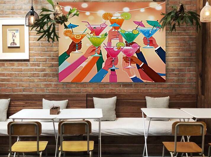 Raise Your Glass: A Festive Gathering of Colorful Drinks and Joy by ahmed farhat