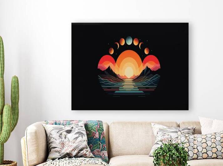 The Geometry of Light: Mystical Horizons in Vibrant Colors by ahmed farhat