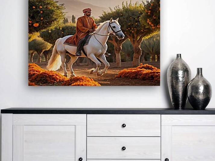 The Andalusian Stallion and the Sunset’s Embrace by ahmed farhat