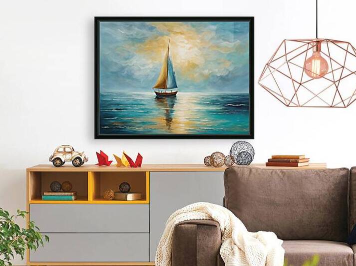 Sailboats Journey Into The Unknown Print by Ruggeri