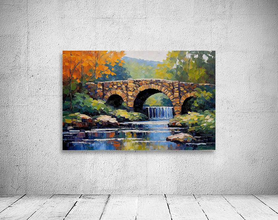 Impressionist Stone Bridge Print Wall Preview
