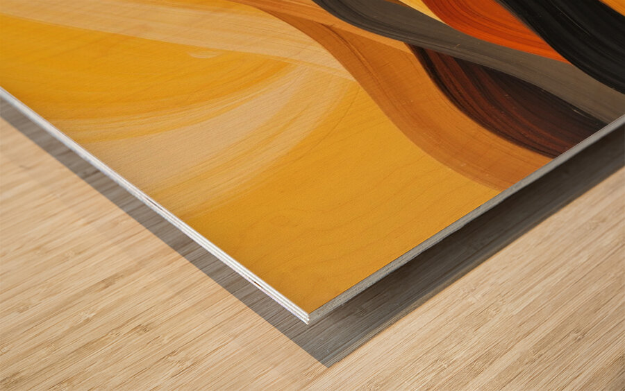 Abstract Desert Rolling Hills  Wood print