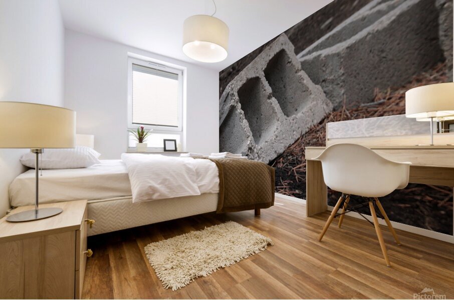 Cement Block Mountain Mural print