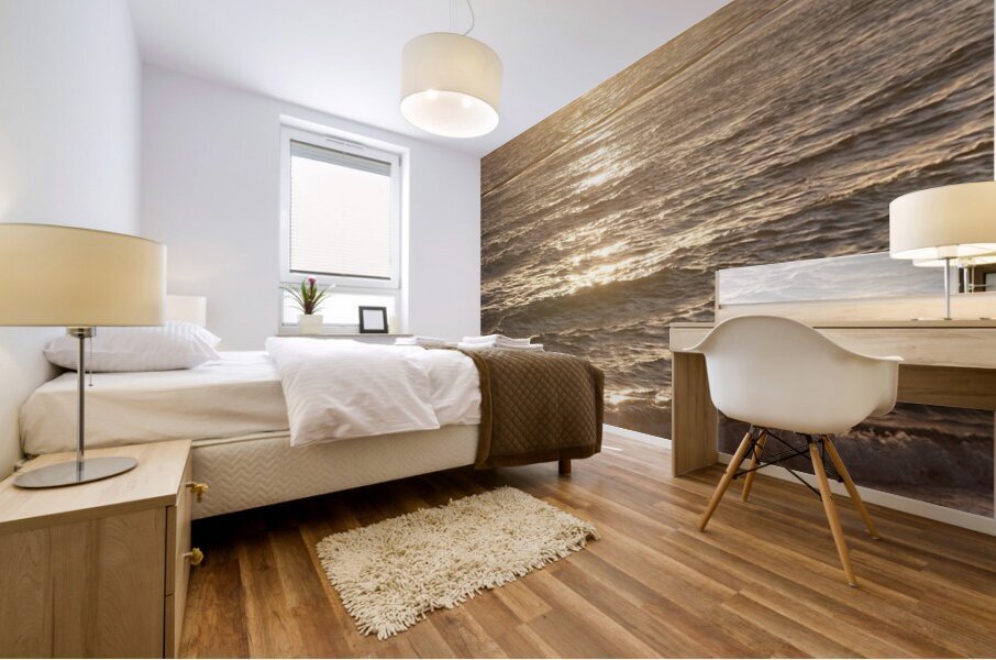 Golden Waves Mural print