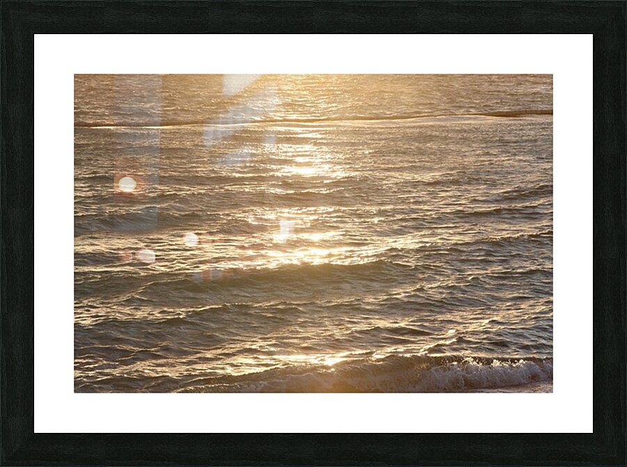 Golden Waves Picture Frame print