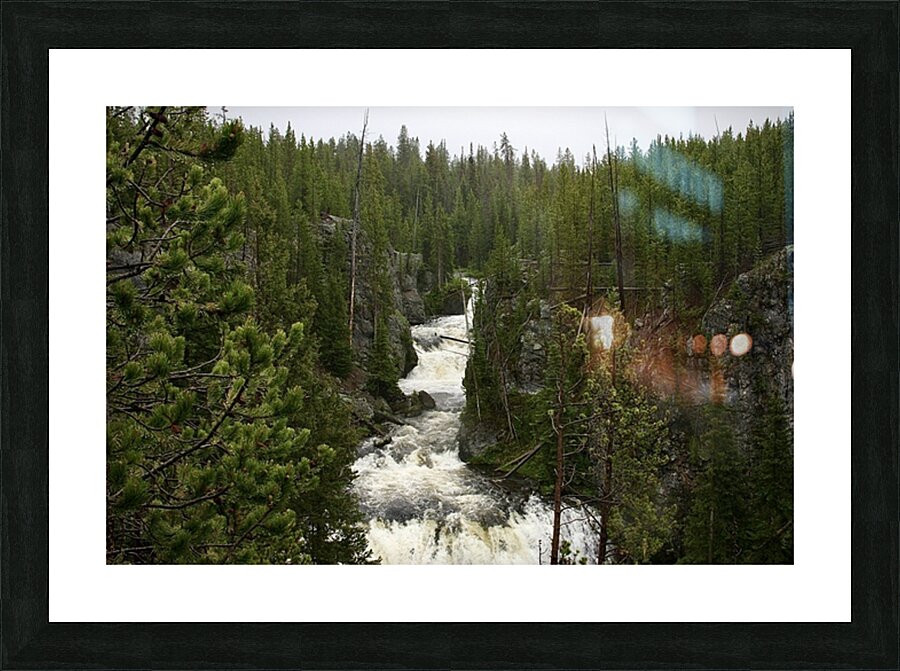 Yellowstone Waterfall Picture Frame print
