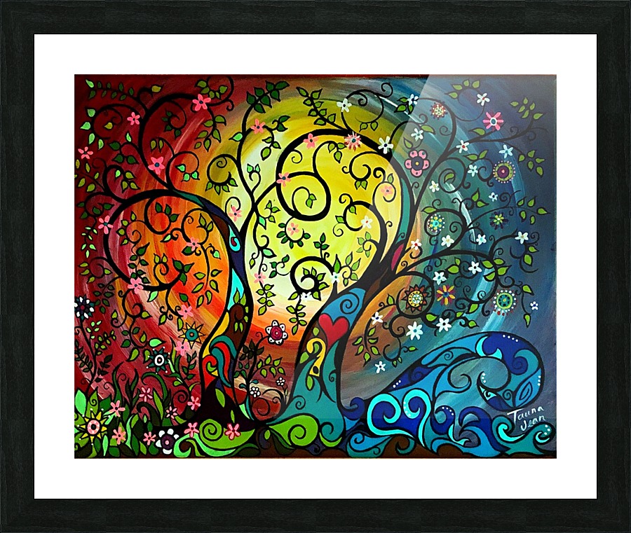 Together Trees  Picture Frame print
