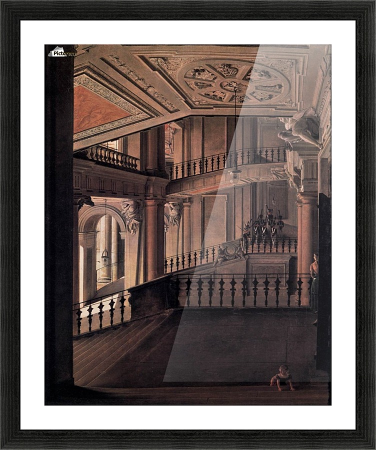 Staircase in the Berlin Palace Picture Frame print