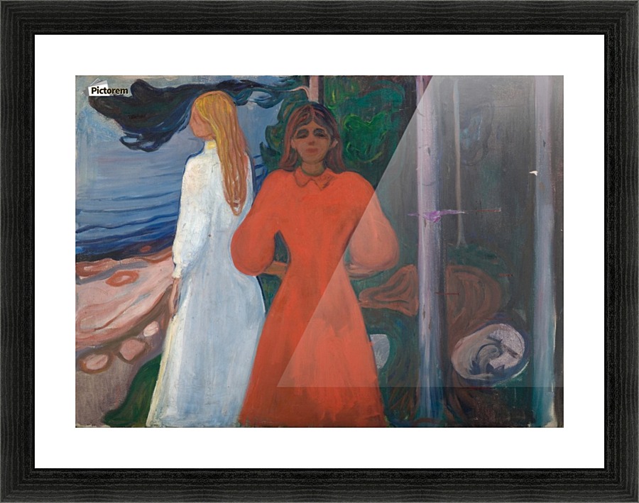 Red and White Picture Frame print