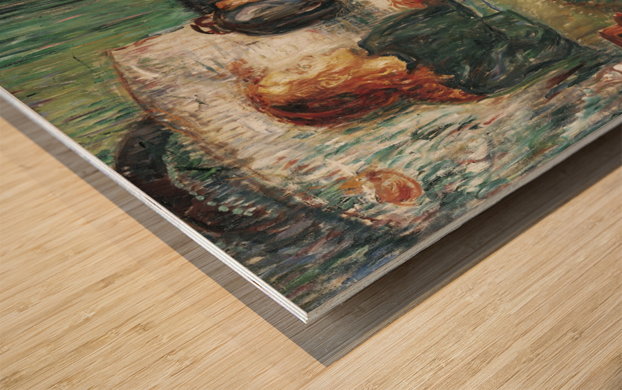 The sick child Wood print