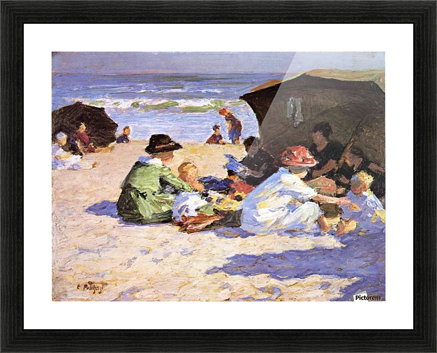 A Day at the Seashore Picture Frame print