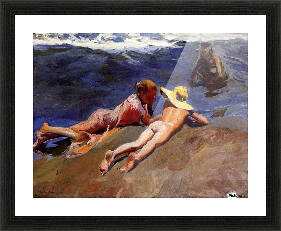 Bathers at Valencia Picture Frame print