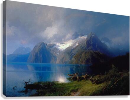 Mountain landscape by Edward Theodore Compton Wall Art