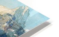 Winter landscape with figures HD Metal print