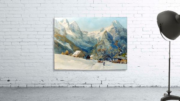 Winter landscape with figures Wall Preview
