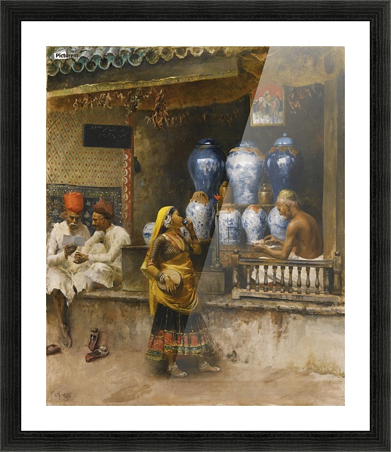 Vase market Picture Frame print