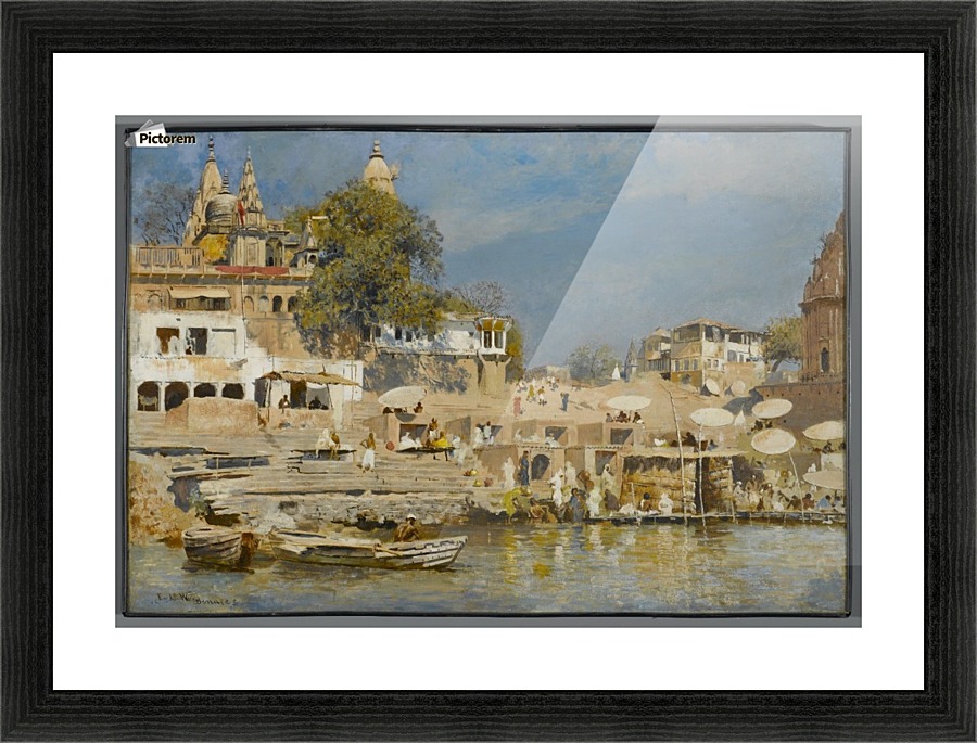 Indian bath Picture Frame print
