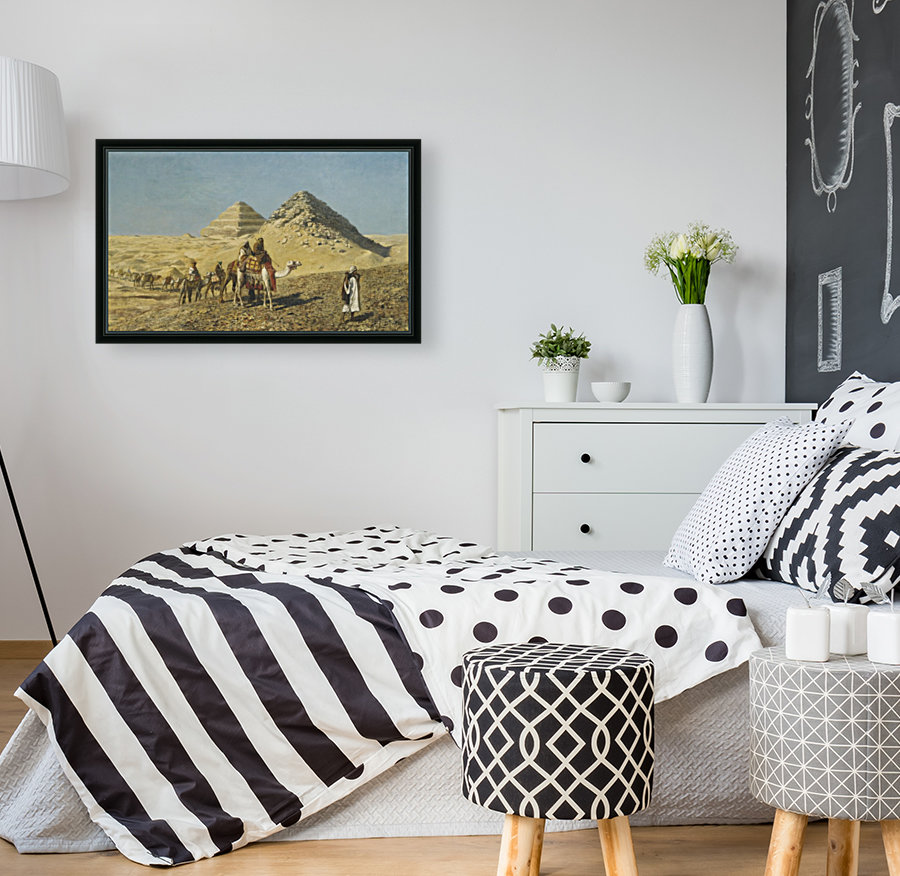 Caravan and pyramids Reproduction