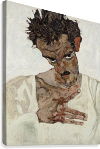 Egon Schiele - Self-Portrait Canvas Print