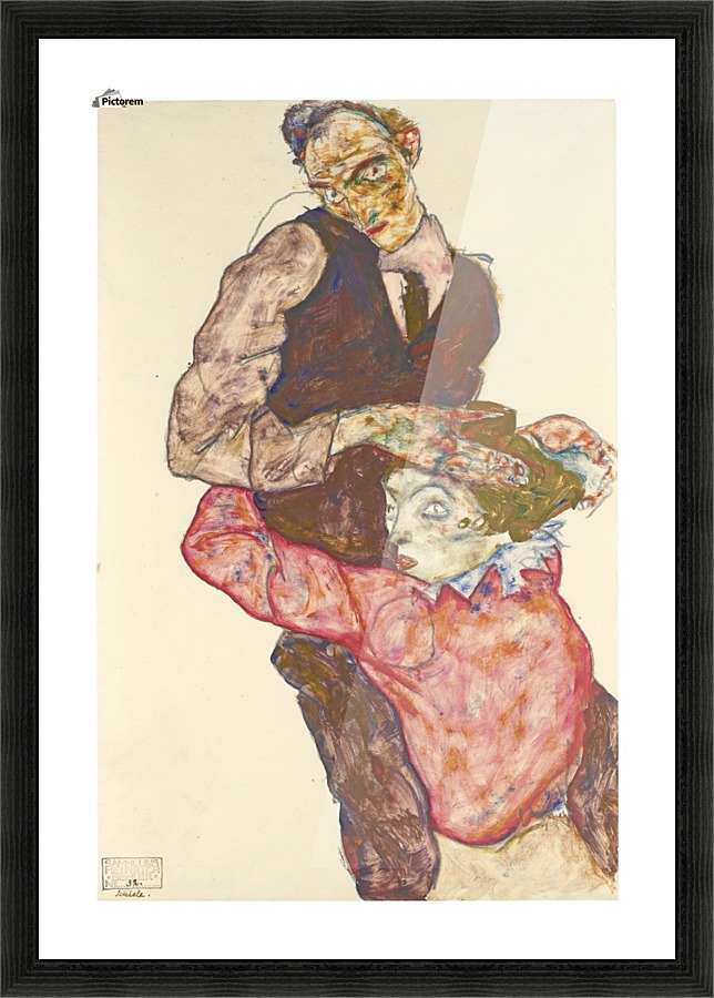 Lovers self-portrait Picture Frame print