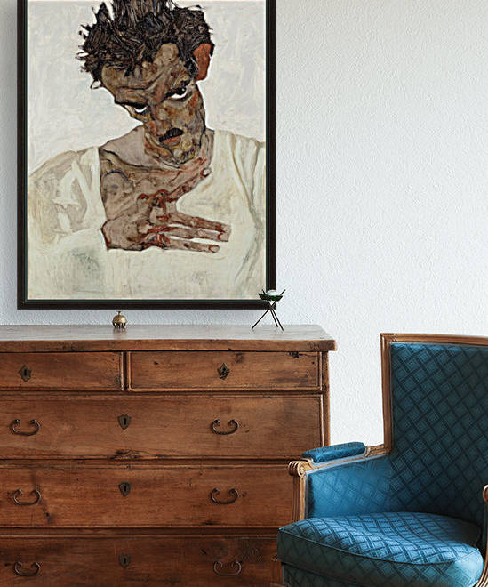 Egon Schiele - Self-Portrait by Egon Schiele