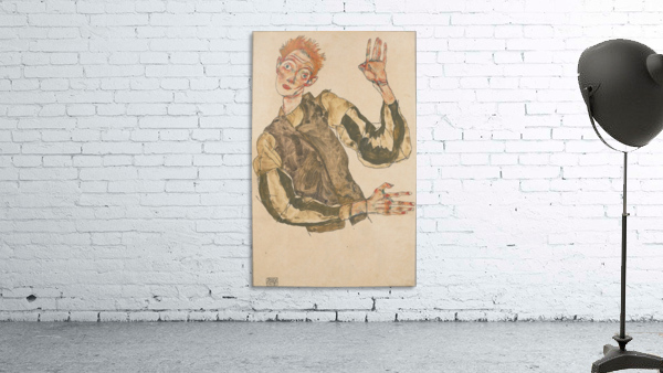 Self-Portrait with Striped Armlets Wall Preview