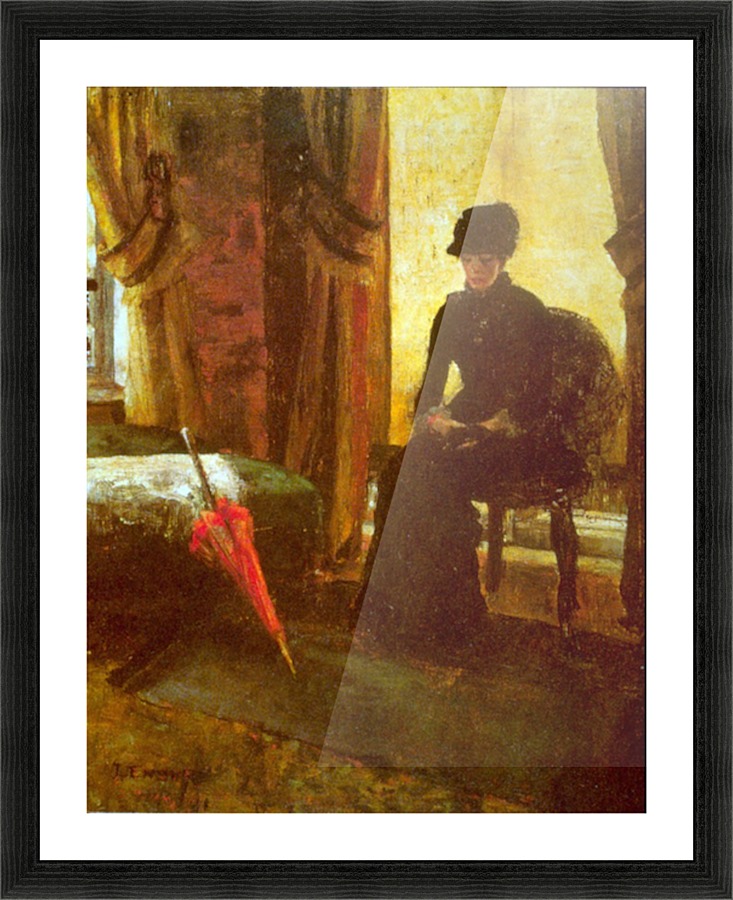 Dejected Lady Picture Frame print