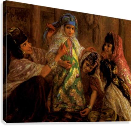 Children preparing for a party Canvas Print