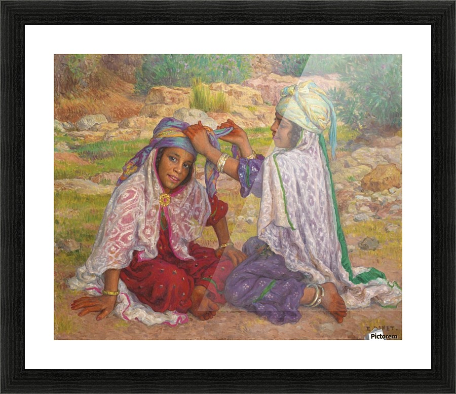 Two children playing Picture Frame print