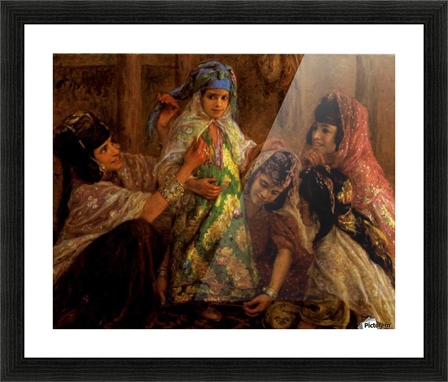 Children preparing for a party Picture Frame print