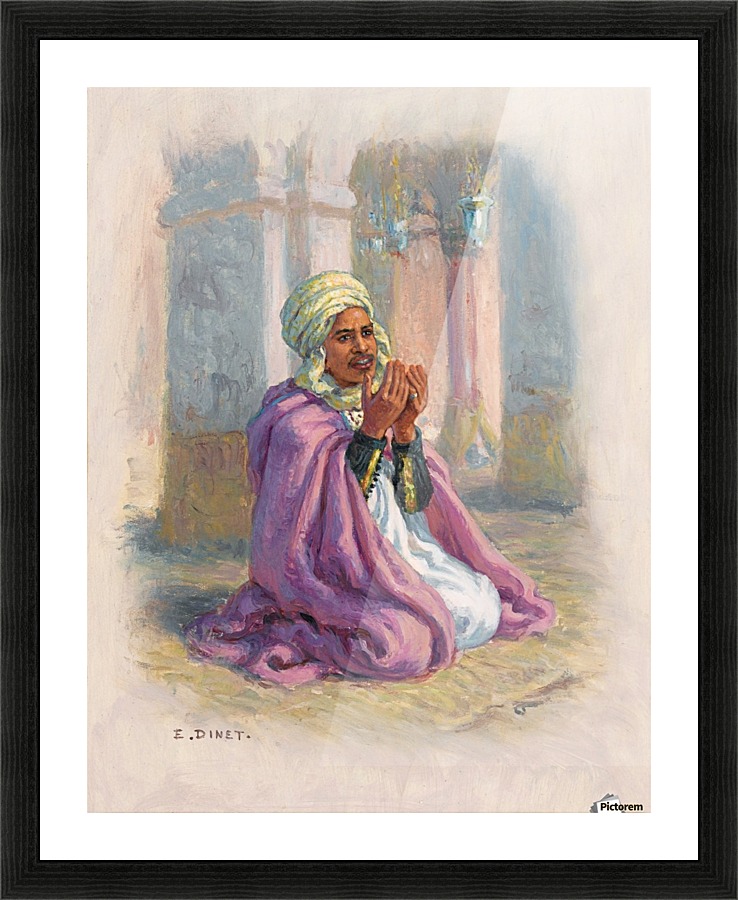 A man in prayer Picture Frame print