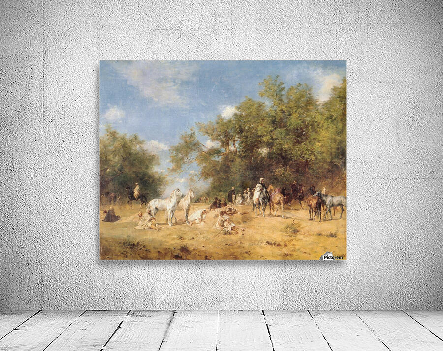 Arab horsemen resting Wall Preview