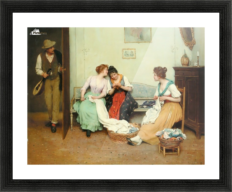 The friendly gossips Picture Frame print
